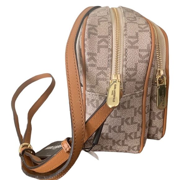 Karl Lagerfeld Paris Signature Patches Crossbody Camera Bag - Picture 4 of 9